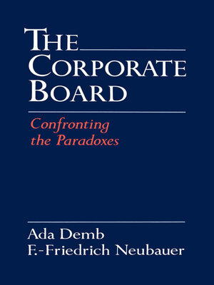 cover image of The Corporate Board